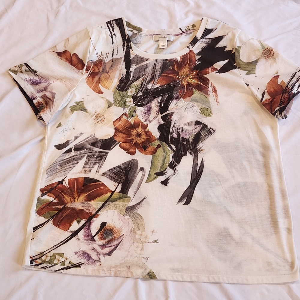 CJ Banks Multicolor Floral Women's Blouse